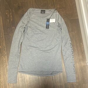 Tahari Sport Gray Long Sleeve Tee